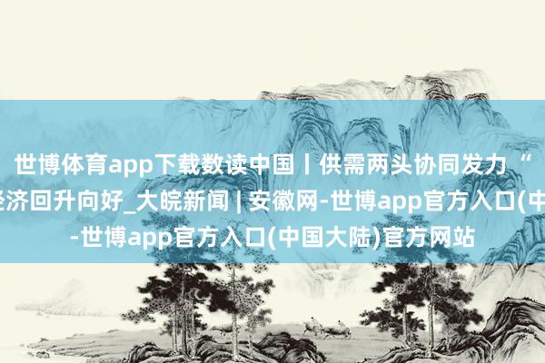 世博体育app下载数读中国丨供需两头协同发力 “两新”计策撑抓经济回升向好_大皖新闻 | 安徽网-世博app官方入口(中国大陆)官方网站
