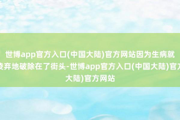 世博app官方入口(中国大陆)官方网站因为生病就被冷凌弃地破除在了街头-世博app官方入口(中国大陆)官方网站