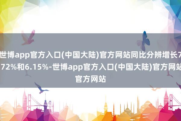 世博app官方入口(中国大陆)官方网站同比分辨增长7.72%和6.15%-世博app官方入口(中国大陆)官方网站