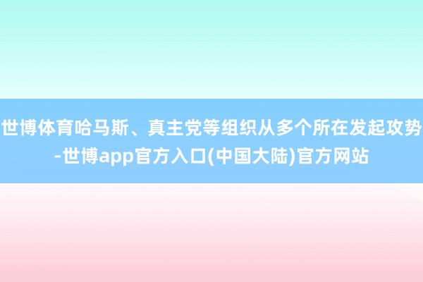 世博体育哈马斯、真主党等组织从多个所在发起攻势-世博app官方入口(中国大陆)官方网站